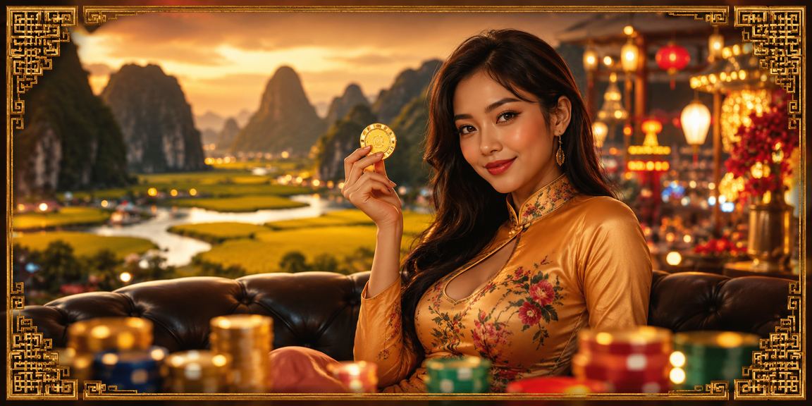 Người chơi tại Ninh Bình thử vận may slots viet96 tại chợ đêm